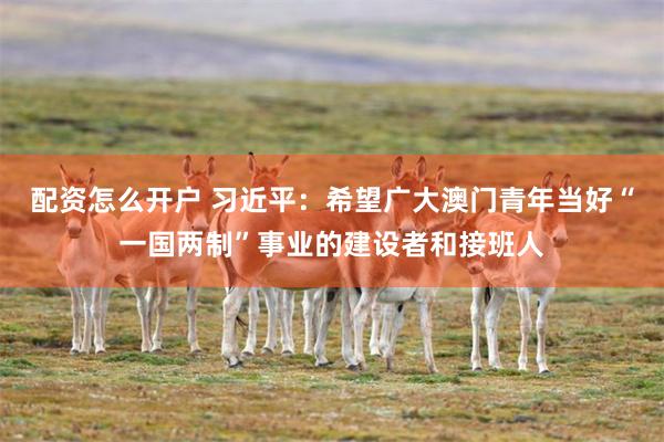 配资怎么开户 习近平：希望广大澳门青年当好“一国两制”事业的建设者和接班人