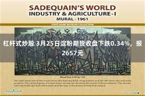 杠杆式炒股 3月25日淀粉期货收盘下跌0.34%，报2657元