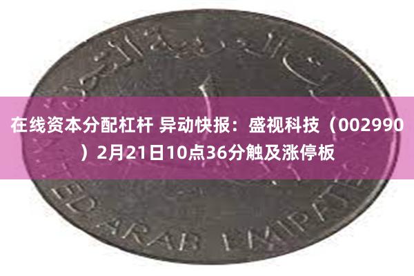 在线资本分配杠杆 异动快报：盛视科技（002990）2月21日10点36分触及涨停板