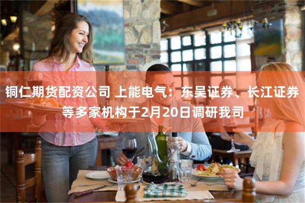 铜仁期货配资公司 上能电气：东吴证券、长江证券等多家机构于2月20日调研我司