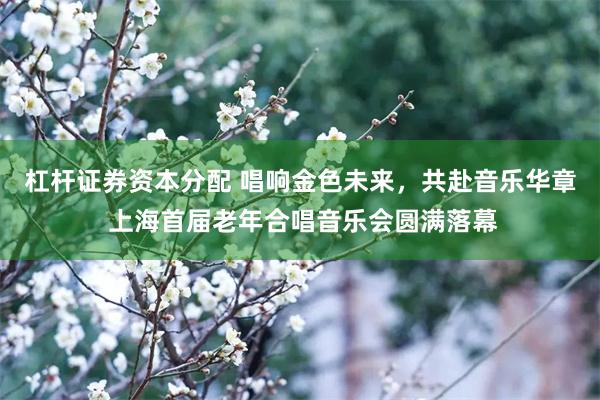 杠杆证券资本分配 唱响金色未来，共赴音乐华章 上海首届老年合唱音乐会圆满落幕