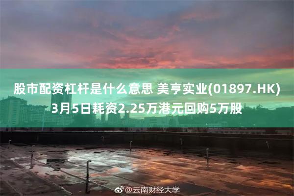股市配资杠杆是什么意思 美亨实业(01897.HK)3月5日耗资2.25万港元回购5万股