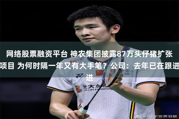 网络股票融资平台 神农集团披露87万头仔猪扩张项目 为何时隔一年又有大手笔？公司：去年已在跟进