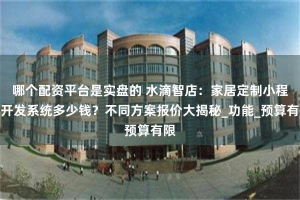 哪个配资平台是实盘的 水滴智店：家居定制小程序开发系统多少钱？不同方案报价大揭秘_功能_预算有限