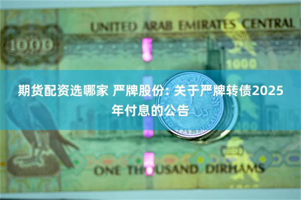 期货配资选哪家 严牌股份: 关于严牌转债2025年付息的公告