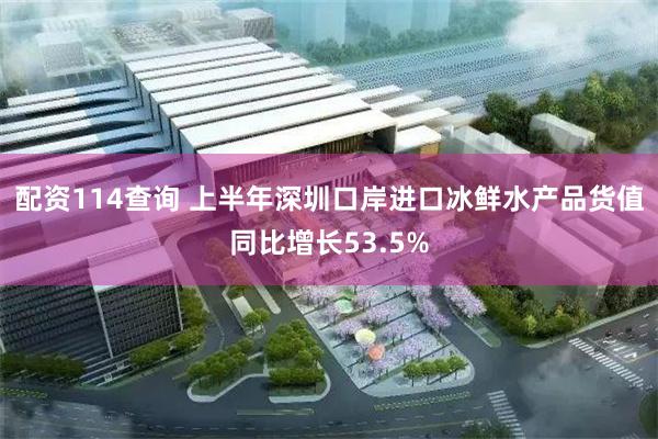 配资114查询 上半年深圳口岸进口冰鲜水产品货值同比增长53.5%